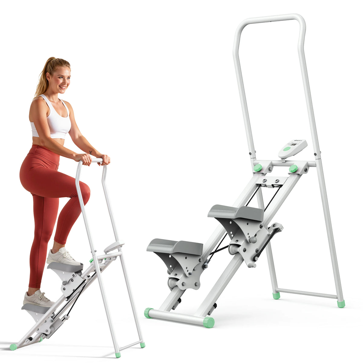 MERACH Low Impact Foldable Stair Stepper with Handlebar for Home