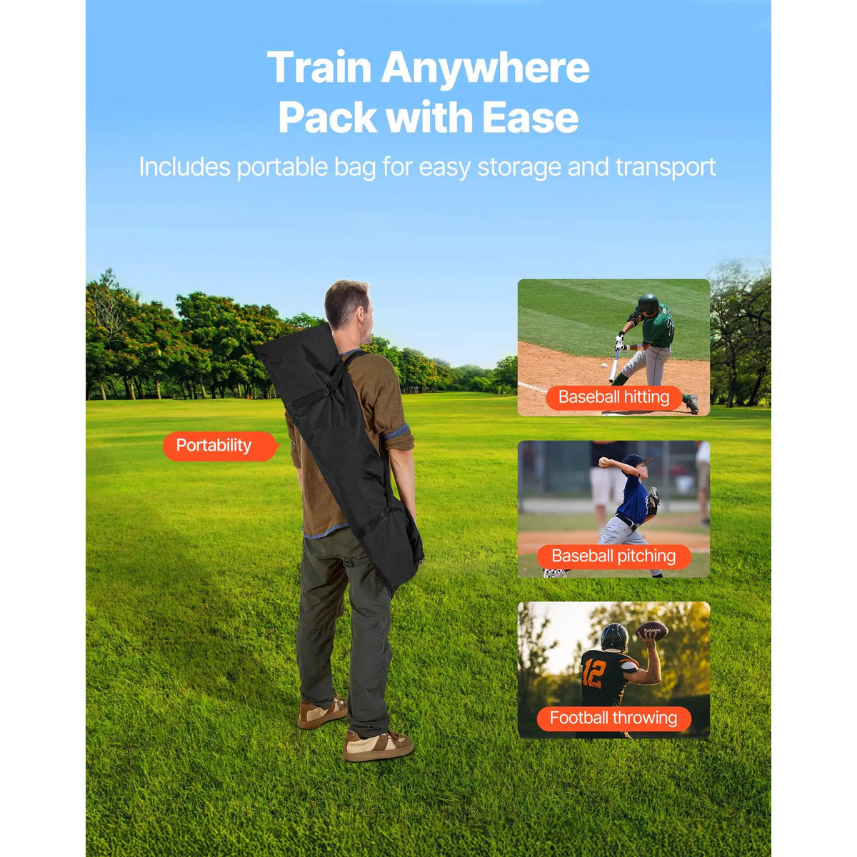 Football Target Net With Five Pockets For Quarterback Accuracy Training