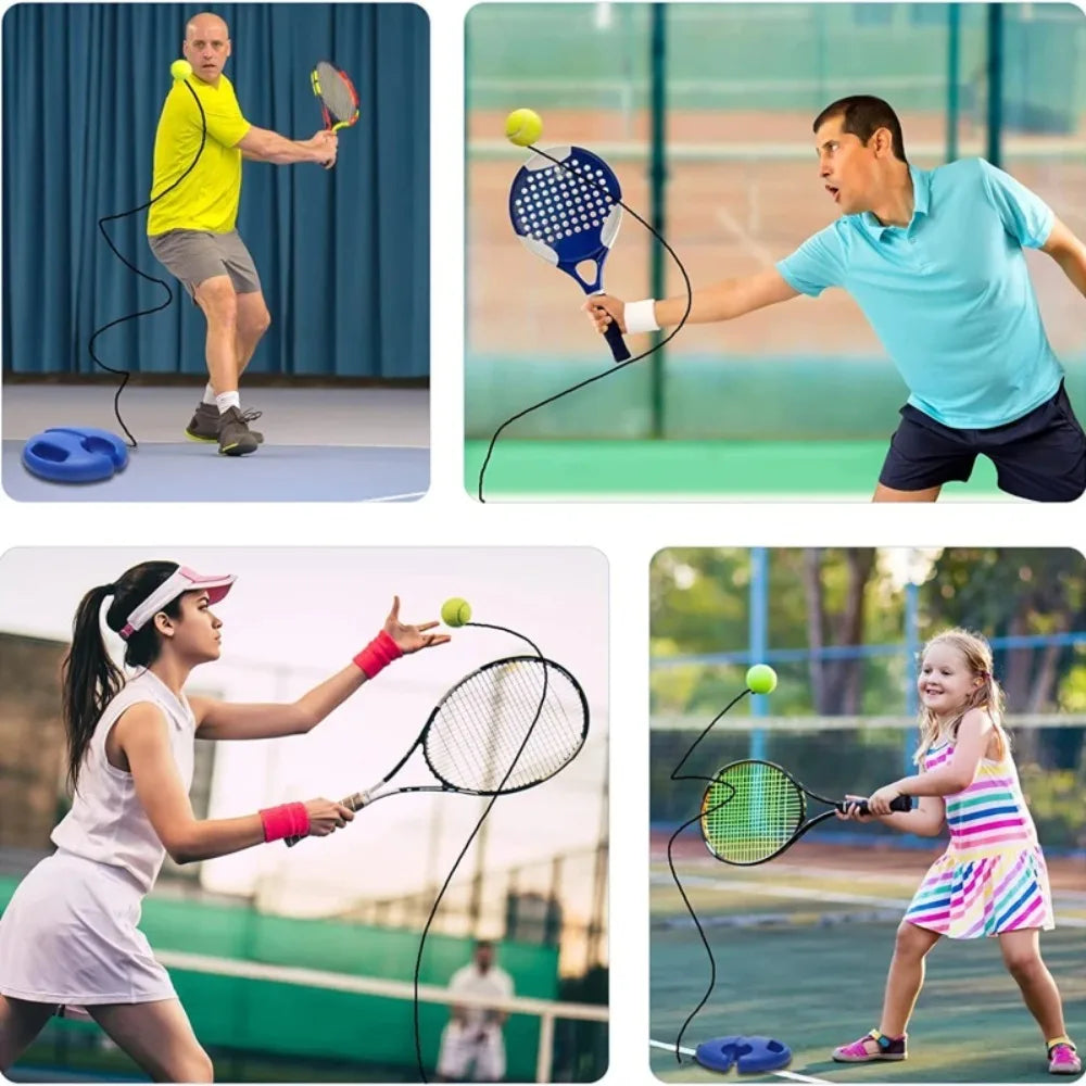 Tennis Rebound Training Base with Elastic Cord for Practice