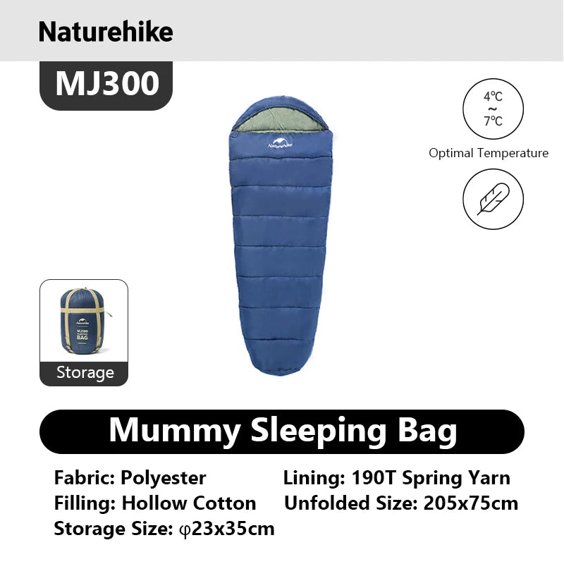 Naturehike Mummy Sleeping Bag MJ300 MJ600 Ultra Winter Warm