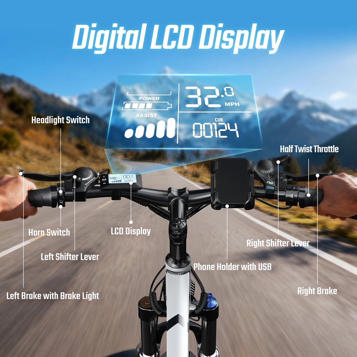 FENGQS Q8 2000W Electric Commuter Bicycle With 48V Battery