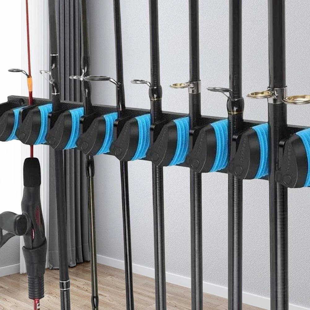 Wall Mounted Fishing Rod Holder Vertical And Horizontal Storage