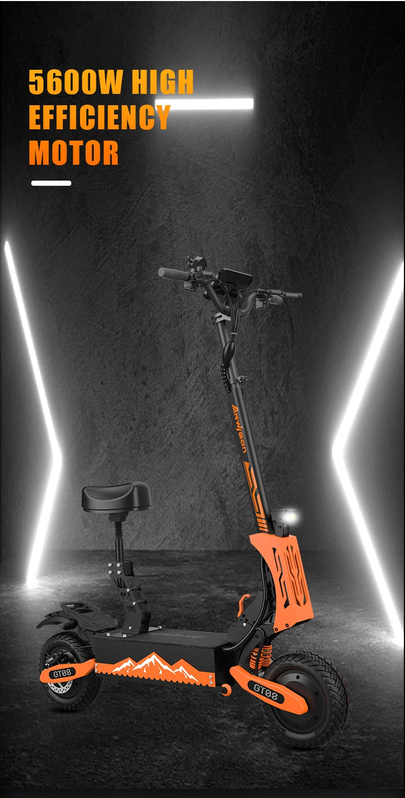 Arwibon GT08 Electric Scooter With Folding Frame And Powerful Motor