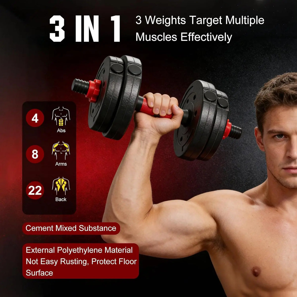 Adjustable Dumbbell and Barbell Set for Home Strength Training
