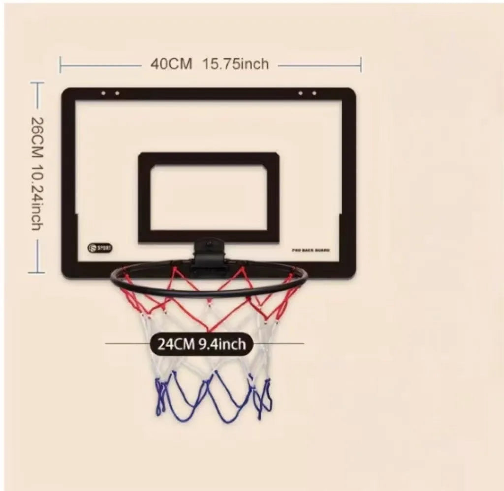 Adjustable Folding Wall Mounted Basketball Hoop System for Home Gyms