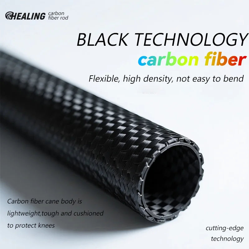 OKHEALING Ultralight Carbon Fiber Trekking Poles Anti Shock Foldable