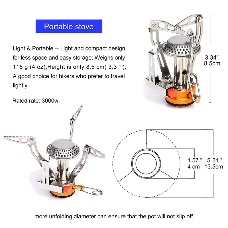 Widesea Camping Cookware Set Portable Stove Outdoor Tableware