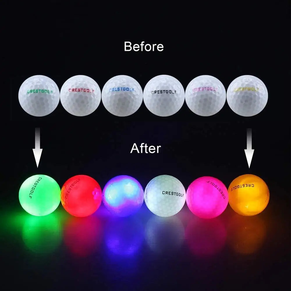 CRESTGOLF LED Night Glow Golf Ball for Evening Practice Lights