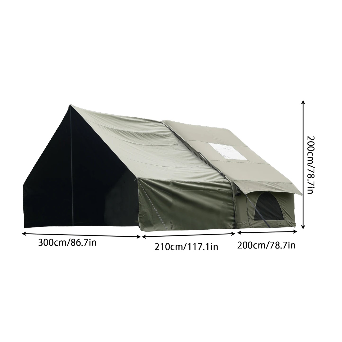 Inflatable Camping Tent With Skylight And Breathable Mesh Design