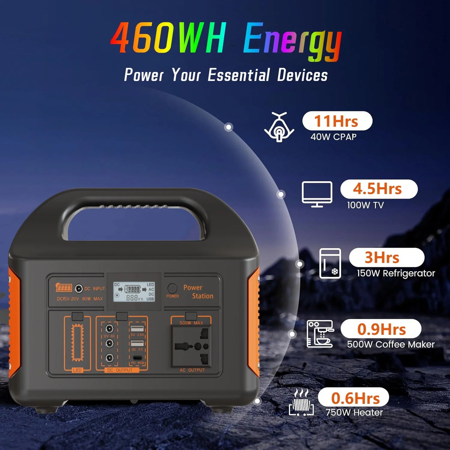 Jsdsolar 300W Portable Solar Power Station Emergency Generator