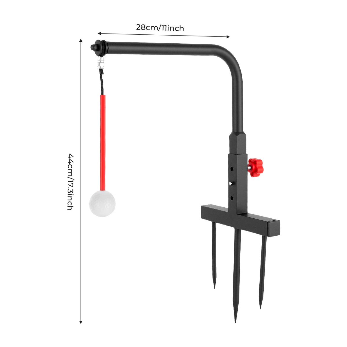Golf Swing Trainer With Automatic Ball Return for Practice
