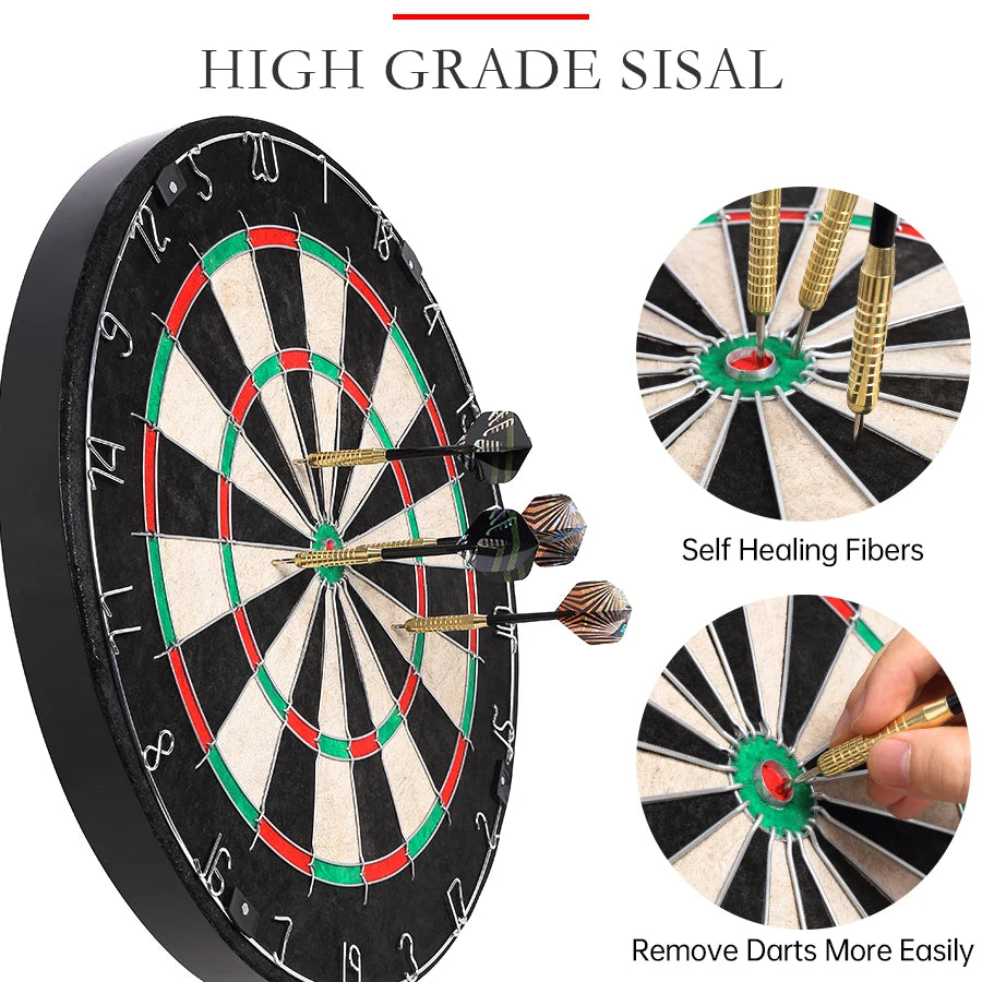 Premium Brazilian Hemp Dartboard With Sisal Surface And Dart Set
