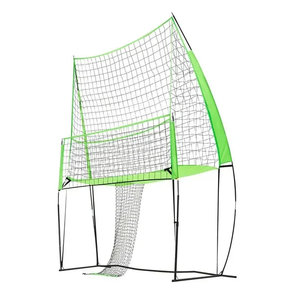 Adjustable Volleyball Training Net System With Ball Return