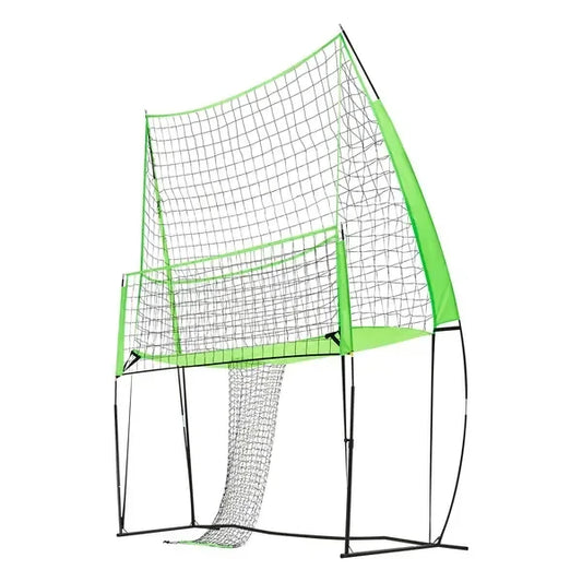 Adjustable Volleyball Training Net System With Ball Return