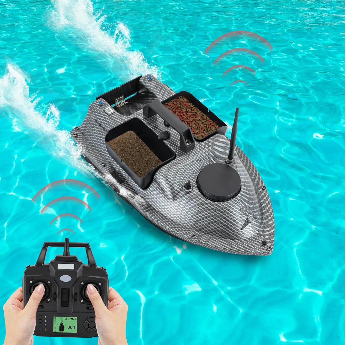 Rechargeable GPS Fishing Bait Boat With Two Batteries