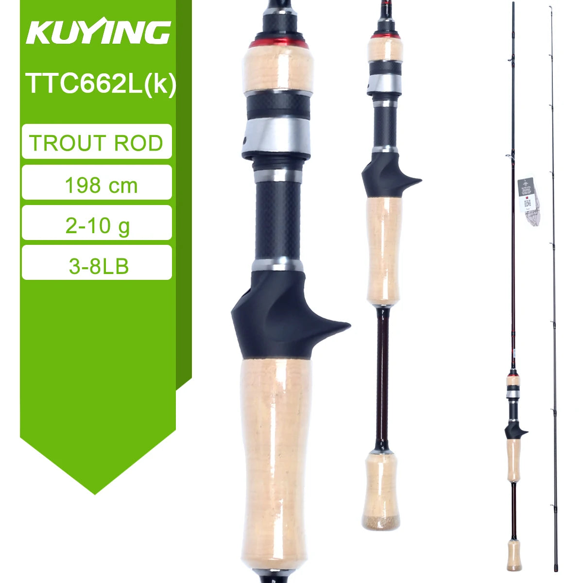 Kuying Teton Carbon Spinning Casting Fishing Lure Rod Fuji Parts