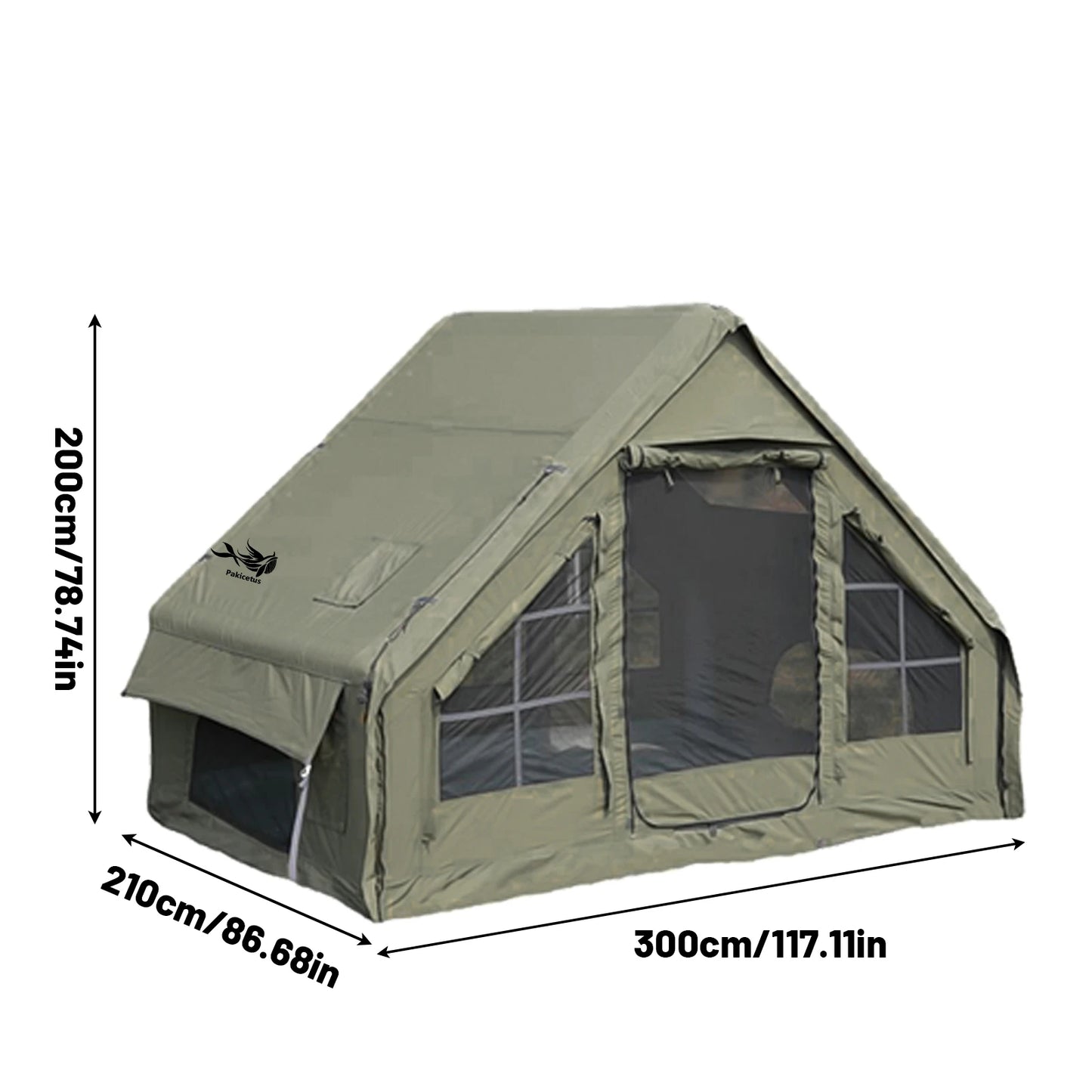 Inflatable Camping Tent With Skylight And Breathable Mesh Design