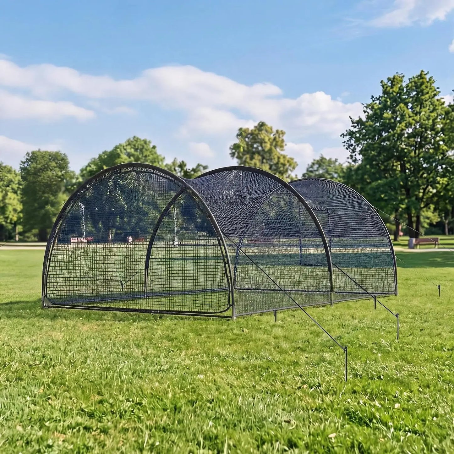 Portable Baseball Batting Cage With Detachable Pop Up Door