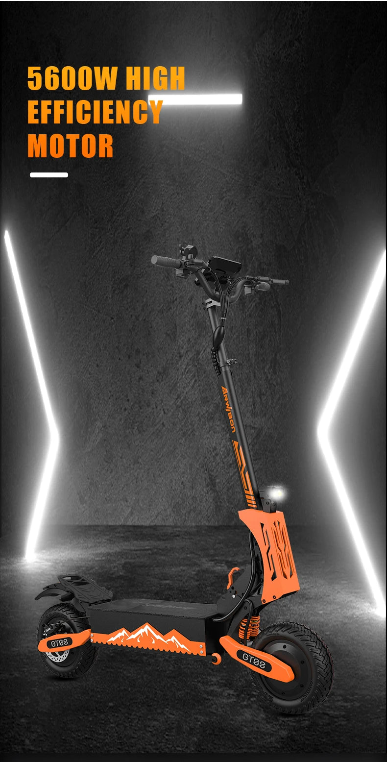 Arwibon Dual Motor Electric Scooter 5600W Off Road Folding