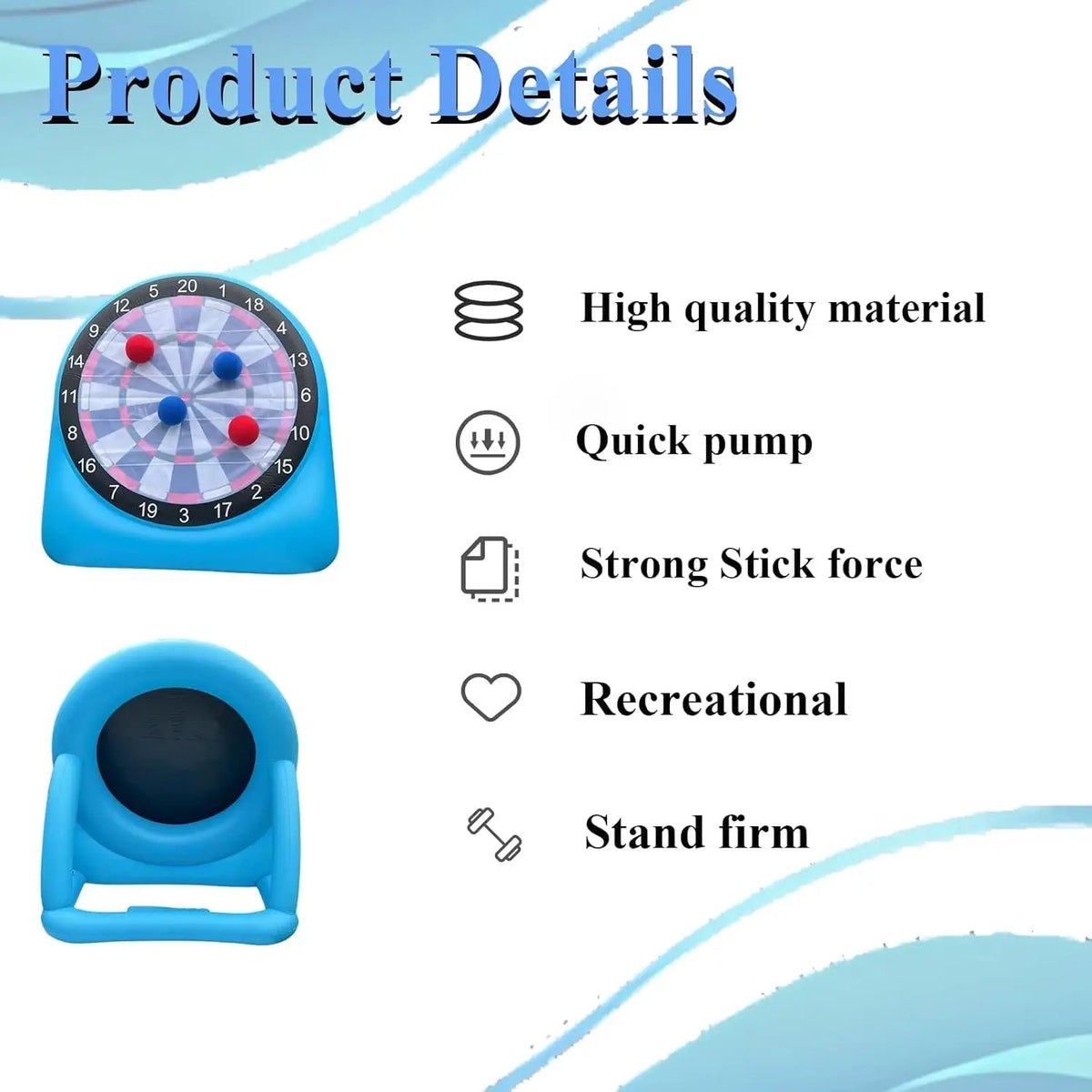 AEOR Inflatable Soccer Dartboard Game for Outdoor Carnival Play