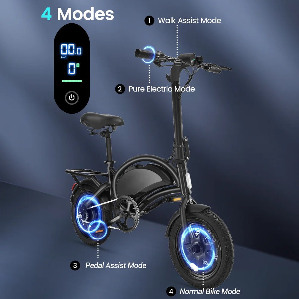 Dyu D3F Folding Electric Bike For Adults With Brushless Motor
