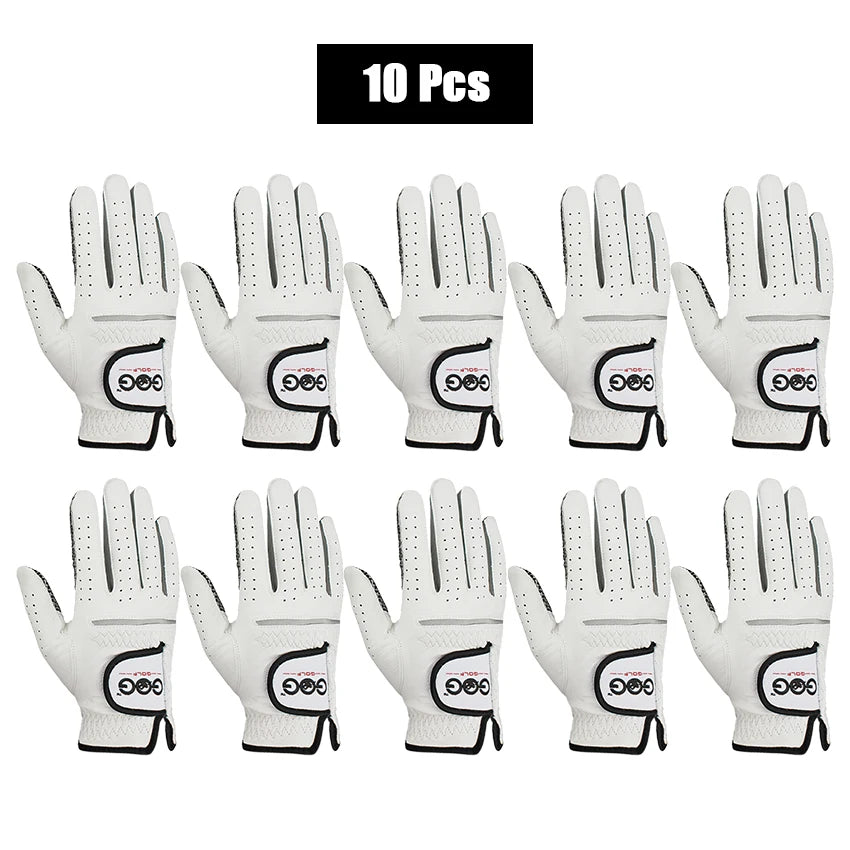GVOVLVF Genuine Sheepskin Leather Mens Non Slip Golf Gloves