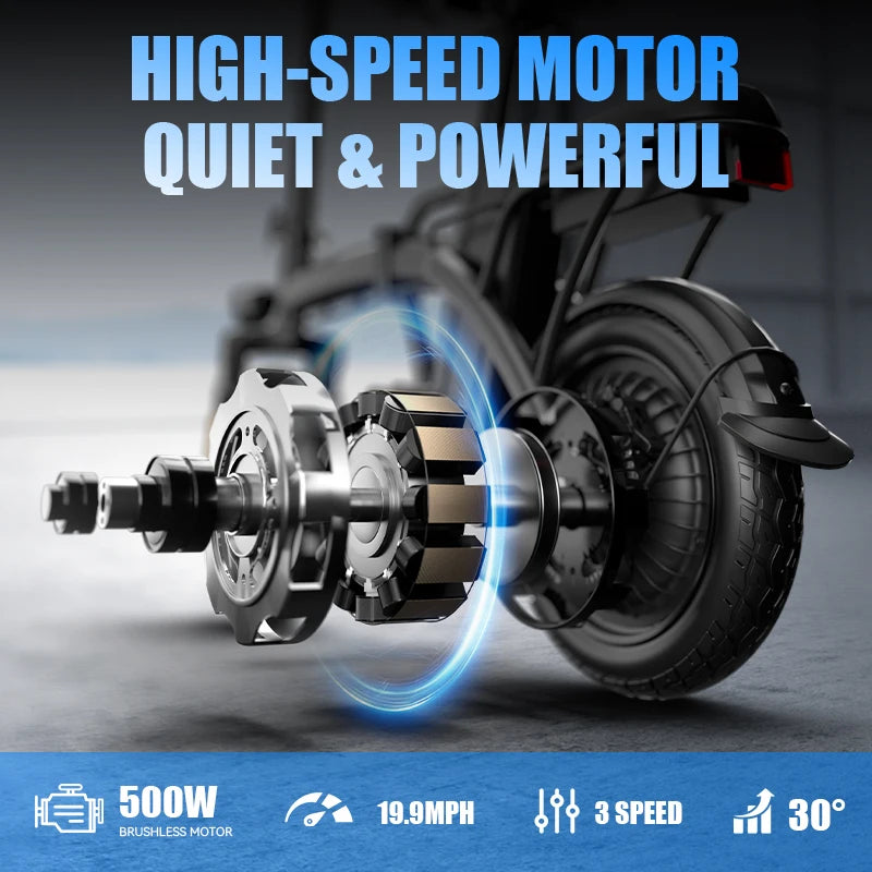SOCLING G11 Foldable Electric Commuter Bike With Removable Battery