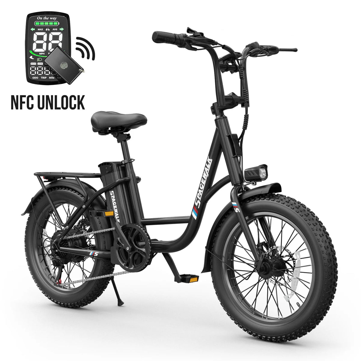 Eilleo Spacewalk Fat Tire Electric Bike With Removable Battery