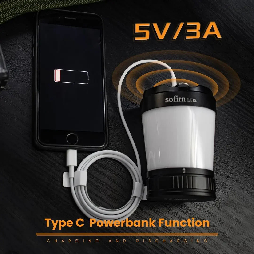Sofirn LT1S Camping Light USB-C 21700 Lantern with Reverse Charging