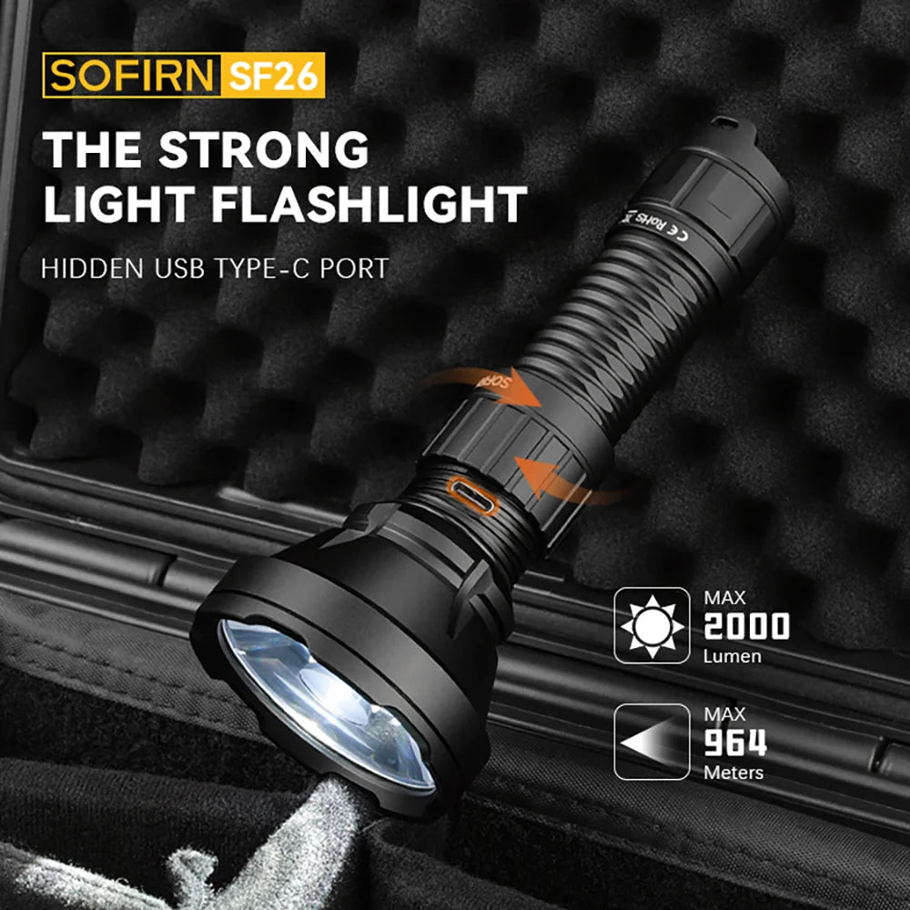 Sofirn SF26 2000 Lumen SFT40 LED Tactical Flashlight