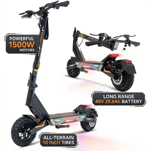 BIkydom 1500W Electric Scooter For Adults With Folding Design