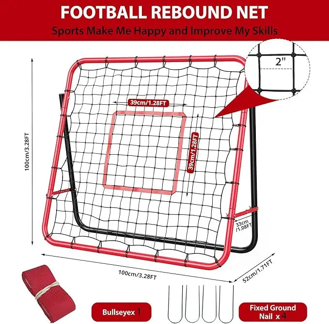 Acekool Adjustable Sport Rebounder Net for Soccer and Baseball Training