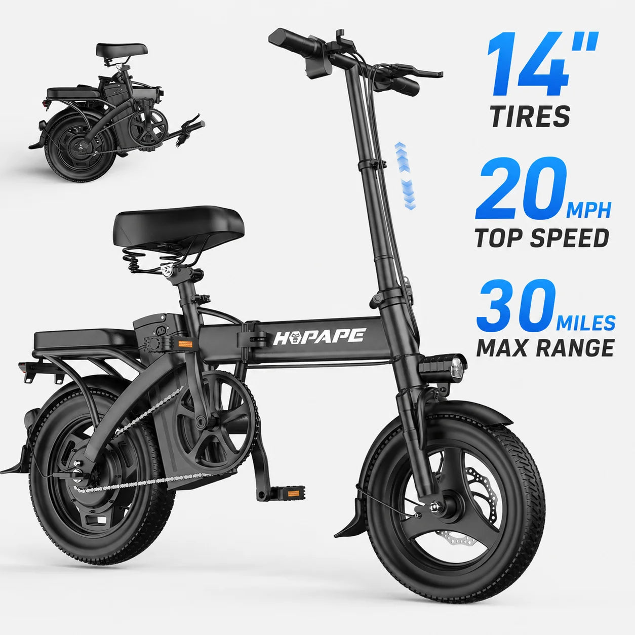 EOEOTWO 1000W Fat Tire Electric Bike With 48V Battery