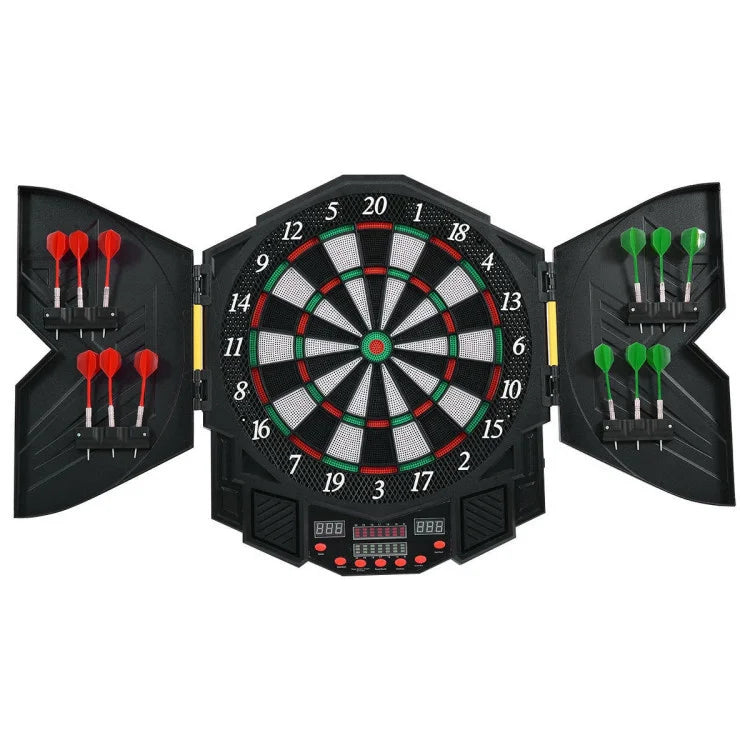 Electronic Dartboard Set With LCD Display And Dual Power Modes