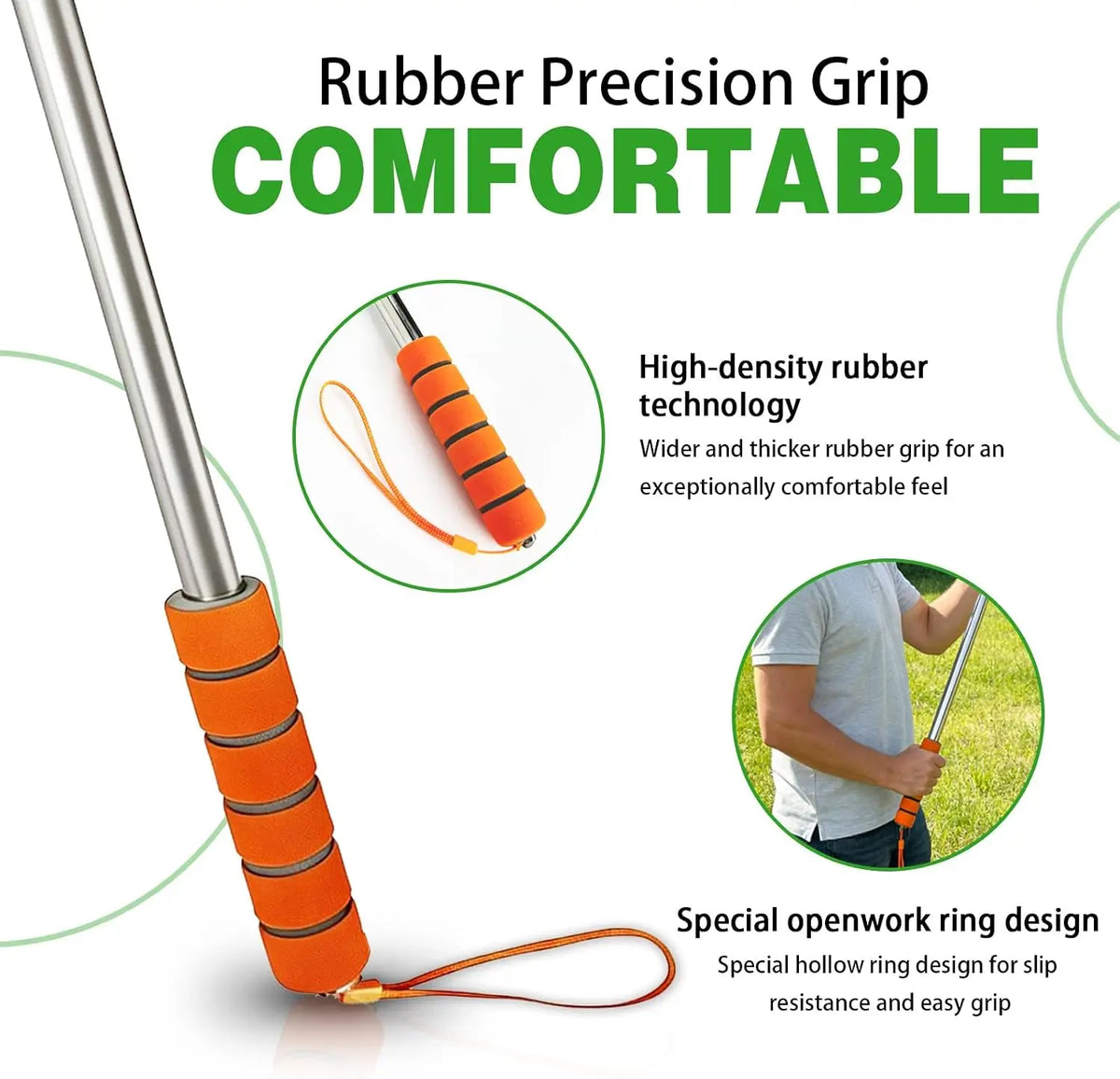 Golf Ball Retriever with Telescopic Shaft and Dual Cup Head