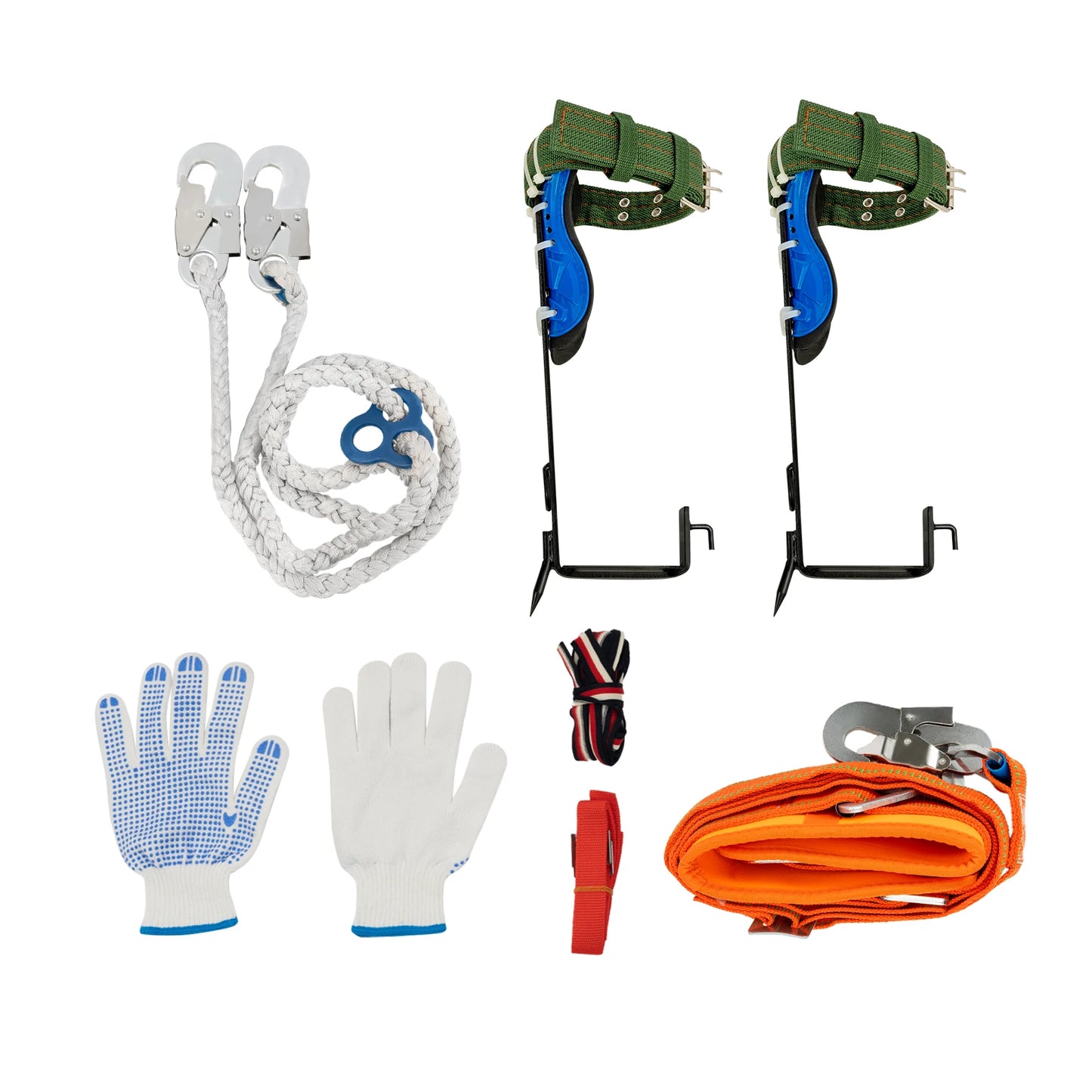 Tree Climbing Spikes Kit With Safety Belt Harness Arborist Gear