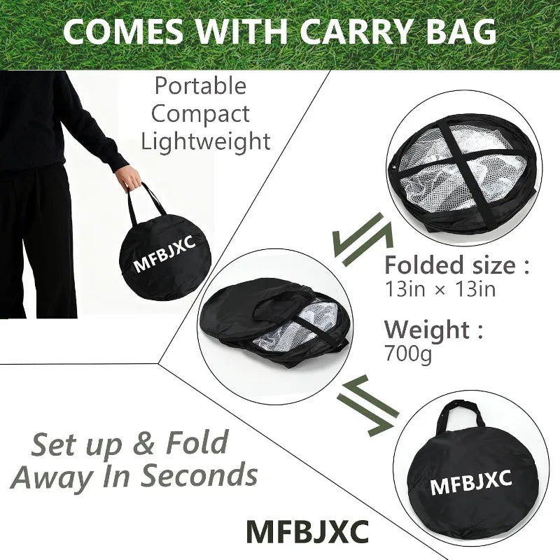 Golf Chipping Net Set With Mat And Balls For Practice