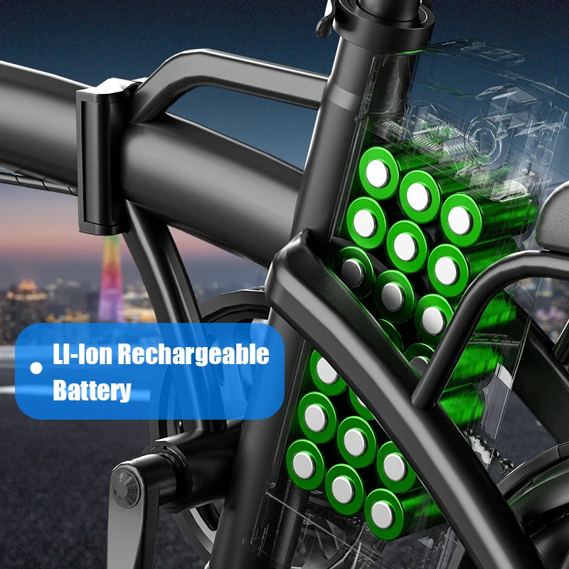 SOCLING G11 Foldable Electric Commuter Bike With Removable Battery