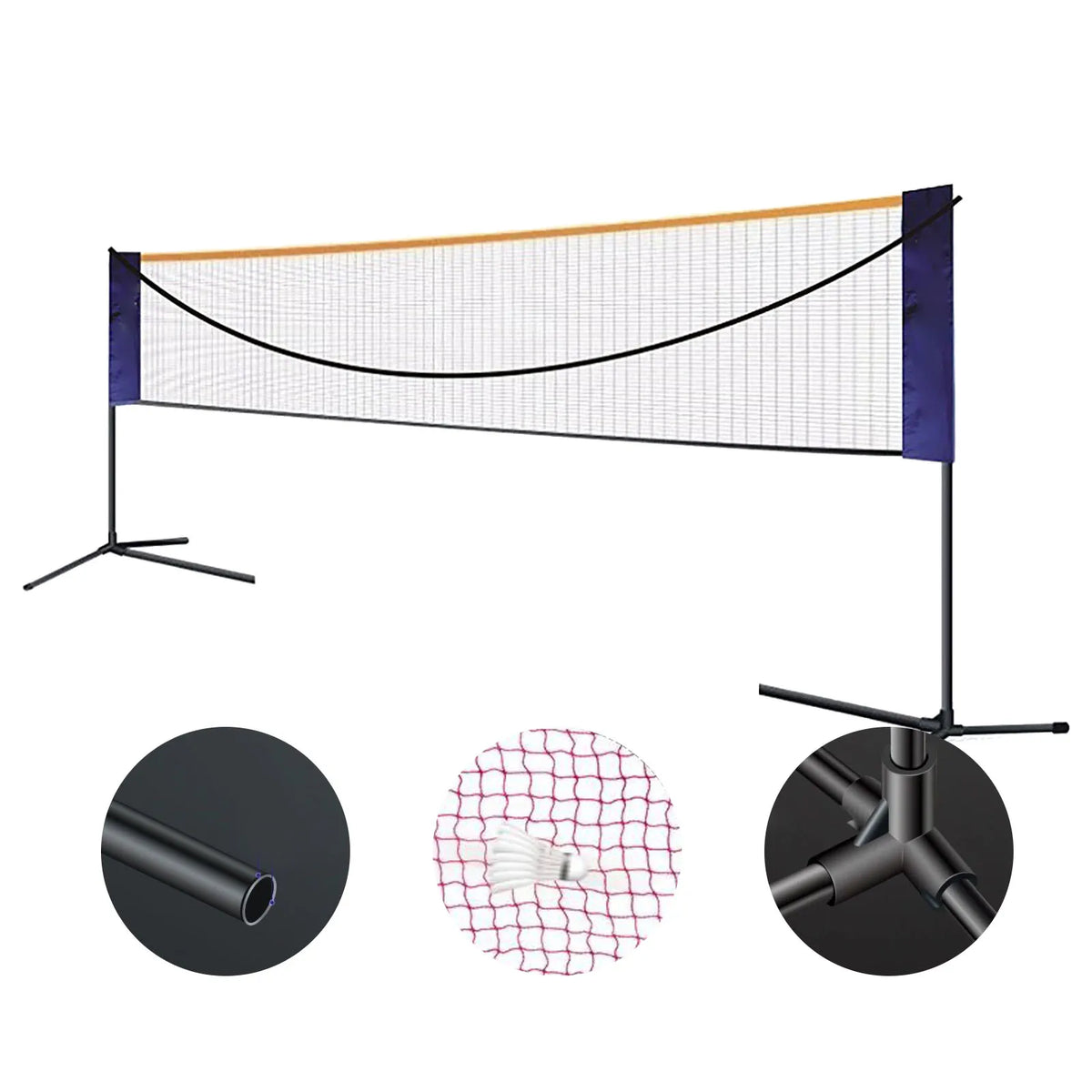 Adjustable Portable Multi Sport Badminton Volleyball Tennis Net Set with Steel Stand