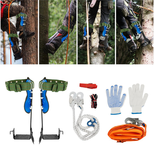 Tree Climbing Spikes Kit With Safety Belt Harness Arborist Gear