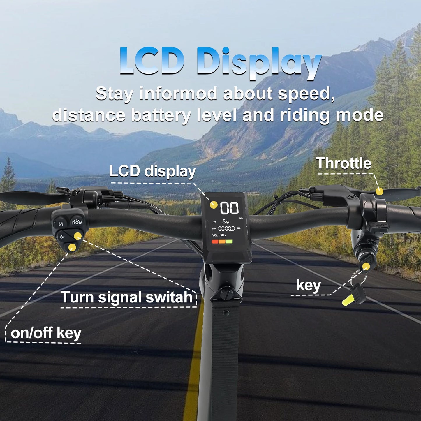 BIkydom 1500W Electric Scooter For Adults With Folding Design