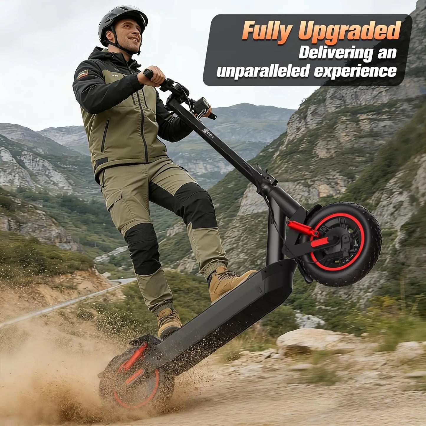 OBX 1200W Off Road Electric Scooter With Foldable Dual Suspension
