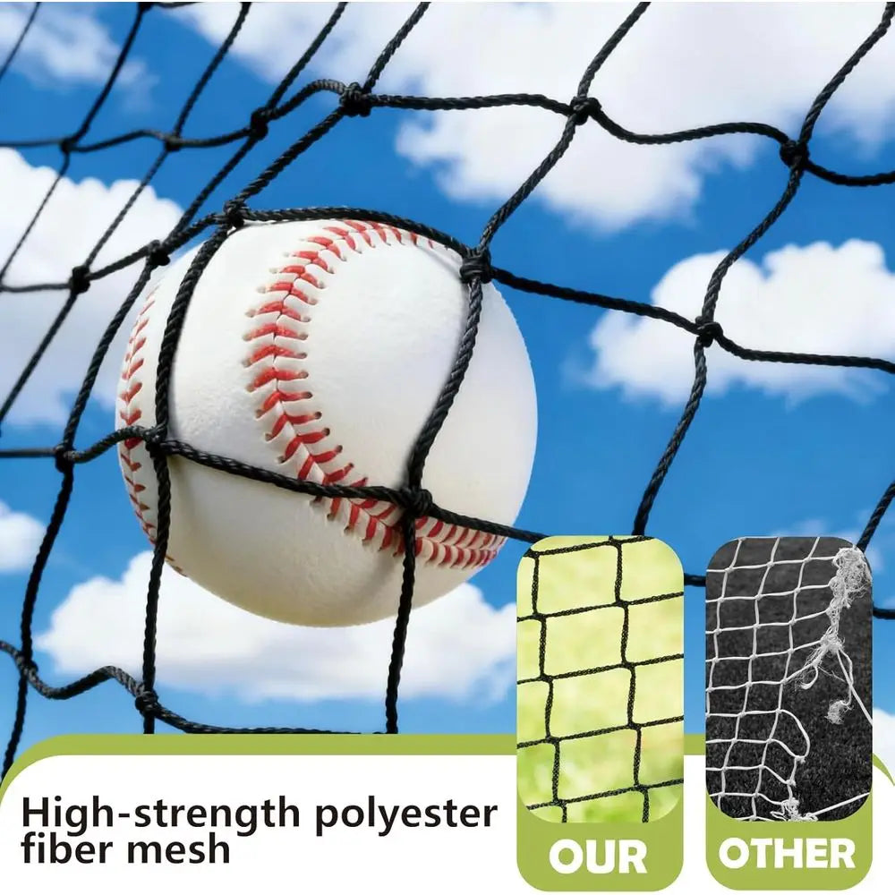 Portable Baseball And Softball Practice Cage With Pitching Machine Hole