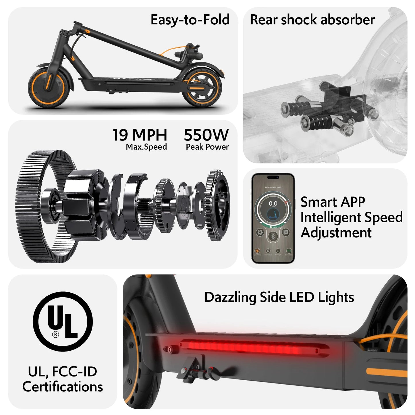 Osboo A11 Foldable Electric Scooter with Dual Suspension