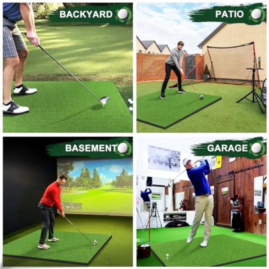 Golf Practice Turf Mat with Balls for Indoor Outdoor Training