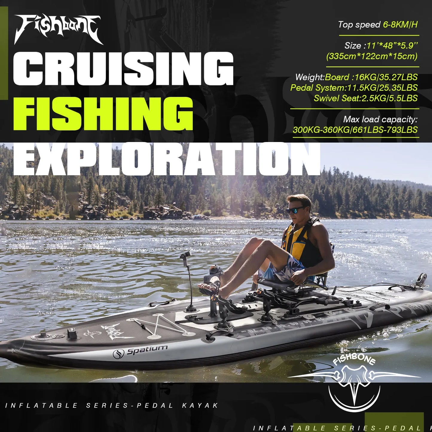 Spatium Pedal Drive Kayak Power System Sit On Top Fishing