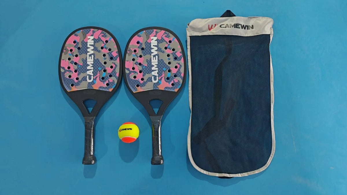 Portable Beach Tennis Rackets for Kids with Lightweight EVA Core