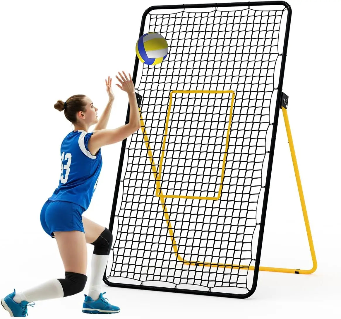 Tacleekii Volleyball Rebounder Net Adjustable Bounce Back Trainer