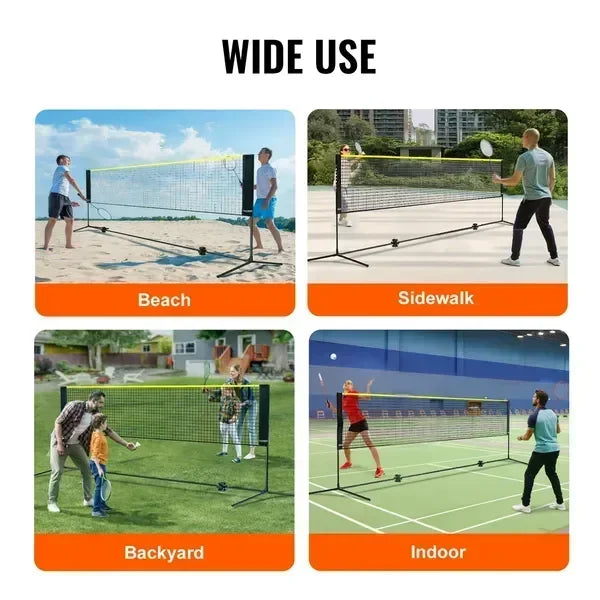 Portable Adjustable Badminton Volleyball And Pickleball Net Set