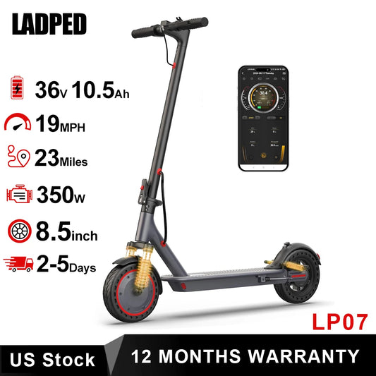 Ladped Lp07 Electric Scooter 350W Motor Smart App Control Foldable